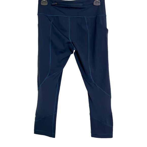 Lululemon Wunder Train Crop 23” True Navy Teal Stitch Size 6 High-Rise Leggings - Picture 4 of 8
